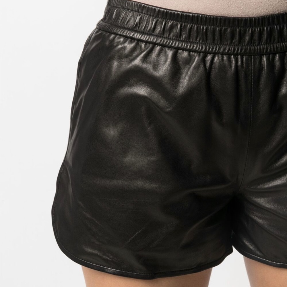 Rag & Bone black leather shorts - Picture 4 of 5